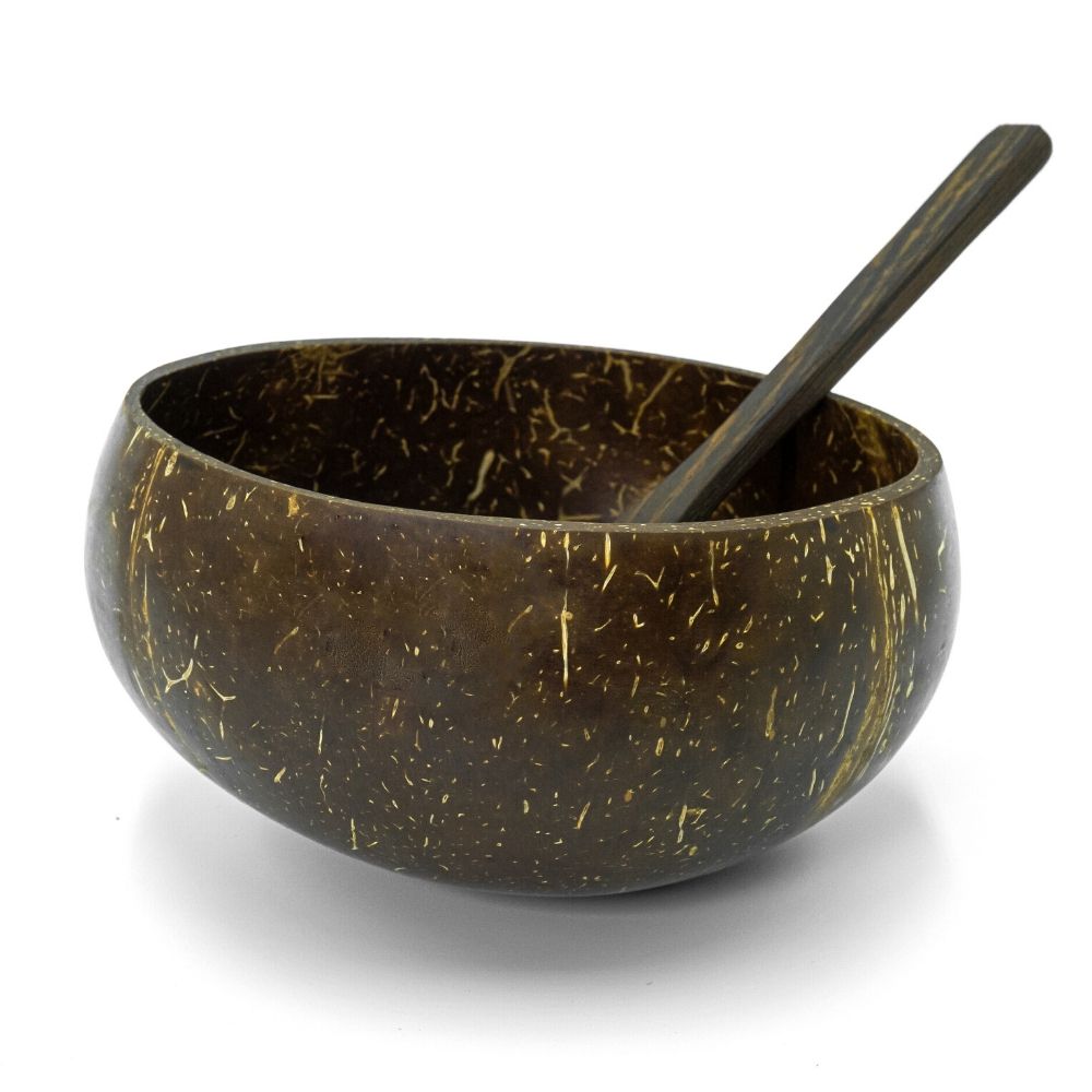 Jungle Culture Coconut Bowl - Classic with Wooden Spoon