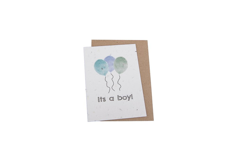 Plantable newborn card: It's a Boy
