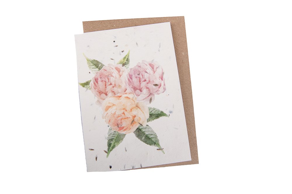 Plantable Peony Greeting Card