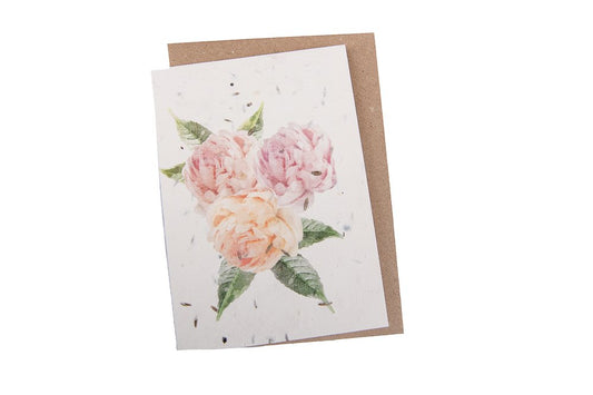 Plantable Peony Greeting Card