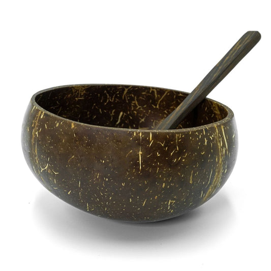 Jungle Culture Coconut Bowl - Classic with Wooden Spoon