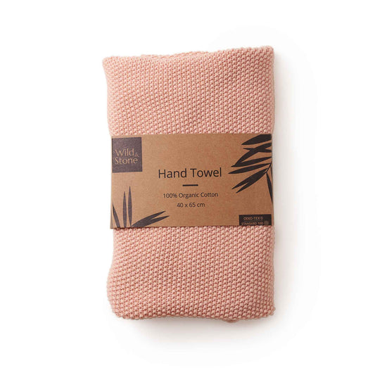 Wild & Stone Organic Cotton Hand Towel in Rose