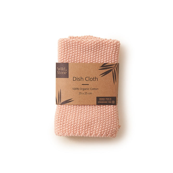 Wild & Stone Organic Cotton Dish Cloth in Rose